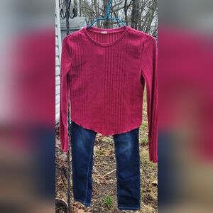 Girls Mixed Matc Outfit  Top and jeans